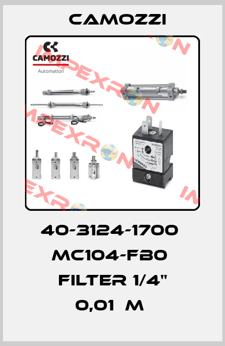 40-3124-1700  MC104-FB0  FILTER 1/4" 0,01µM  Camozzi
