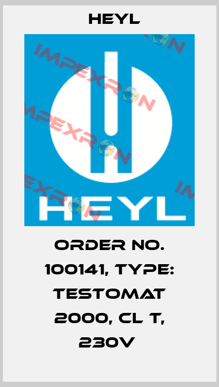 Order No. 100141, Type: Testomat 2000, Cl T, 230V  Heyl