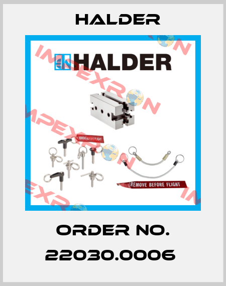 Order No. 22030.0006  Halder