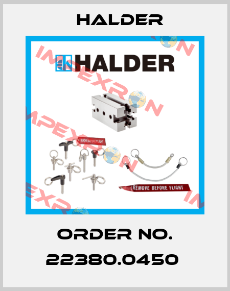 Order No. 22380.0450  Halder