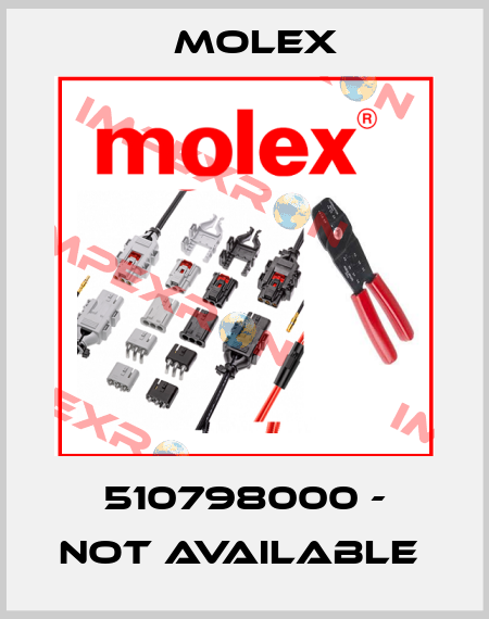 510798000 - NOT AVAILABLE  Molex