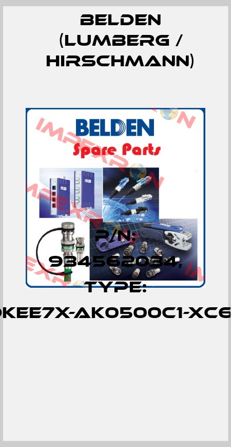 P/N: 934562034, Type: GAN-DKEE7X-AK0500C1-XC607-AC  Belden (Lumberg / Hirschmann)