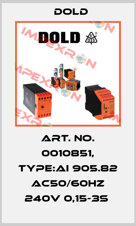 Art. No. 0010851, Type:AI 905.82 AC50/60HZ 240V 0,15-3S  Dold