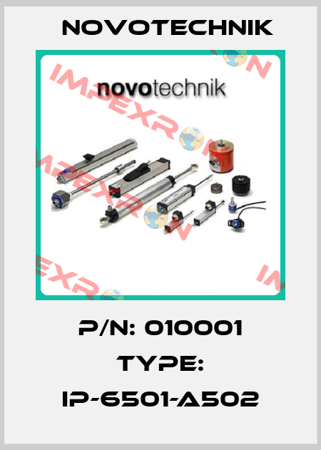 P/N: 010001 Type: IP-6501-A502 Novotechnik