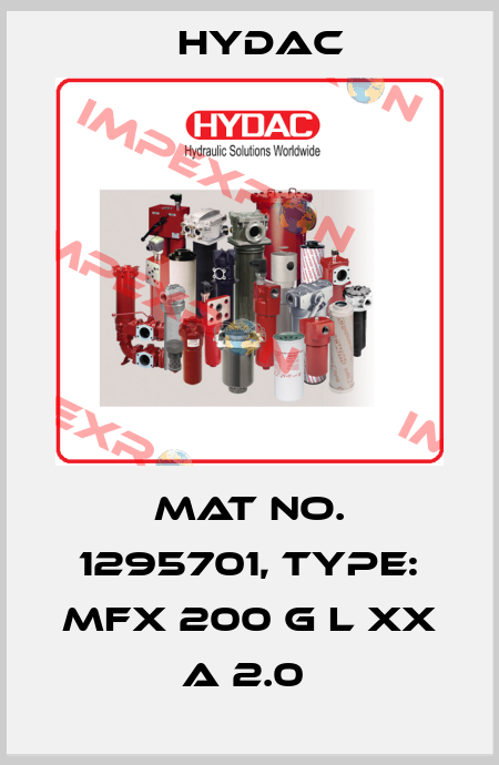 Mat No. 1295701, Type: MFX 200 G L XX A 2.0  Hydac