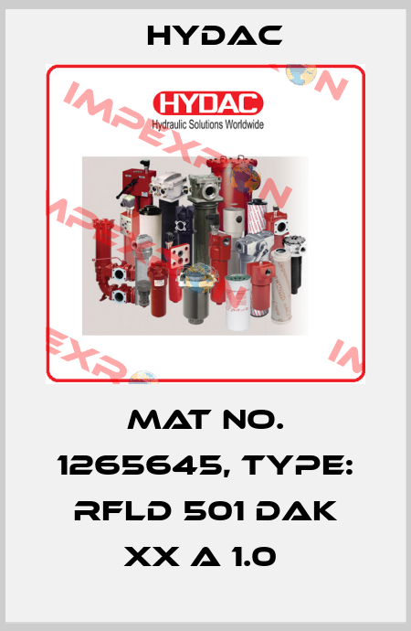 Mat No. 1265645, Type: RFLD 501 DAK XX A 1.0  Hydac