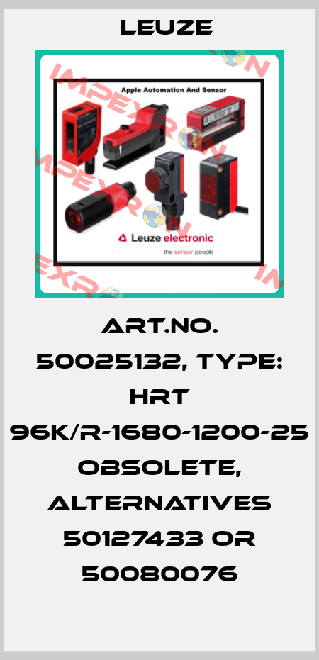 Art.No. 50025132, Type: HRT 96K/R-1680-1200-25 obsolete, alternatives 50127433 or 50080076 Leuze