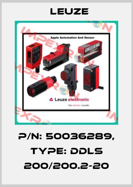 p/n: 50036289, Type: DDLS 200/200.2-20 Leuze