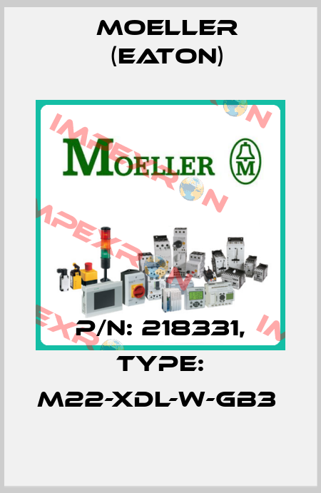 P/N: 218331, Type: M22-XDL-W-GB3  Moeller (Eaton)