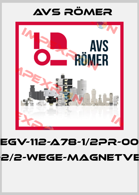 EGV-112-A78-1/2PR-00 Teil-2/2-Wege-Magnetventil  Avs Römer