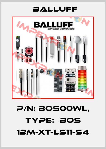 P/N: BOS00WL, Type:  BOS 12M-XT-LS11-S4 Balluff