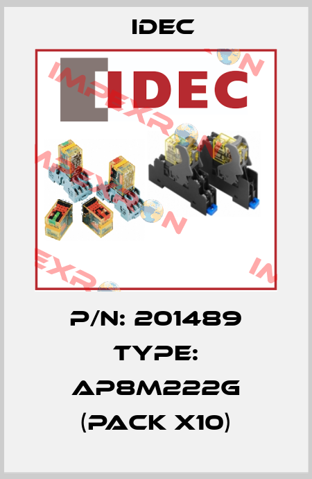 P/N: 201489 Type: AP8M222G (pack x10) Idec