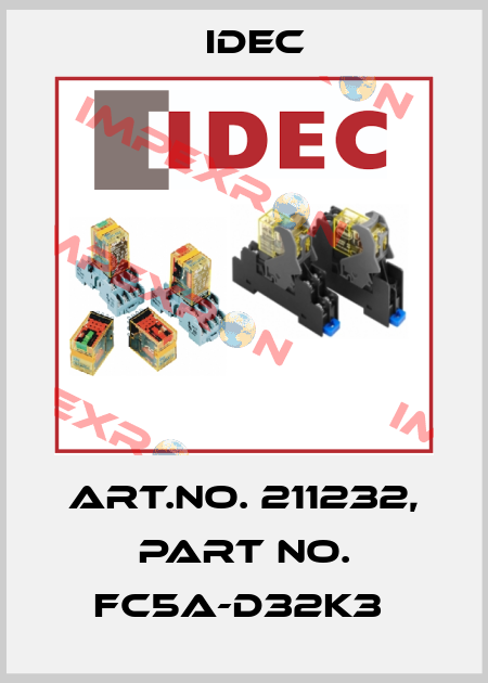 Art.No. 211232, Part No. FC5A-D32K3  Idec