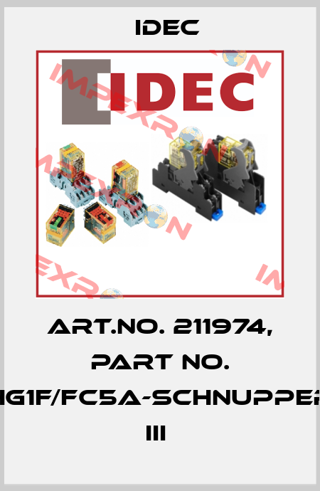 Art.No. 211974, Part No. HG1F/FC5A-SCHNUPPER III  Idec