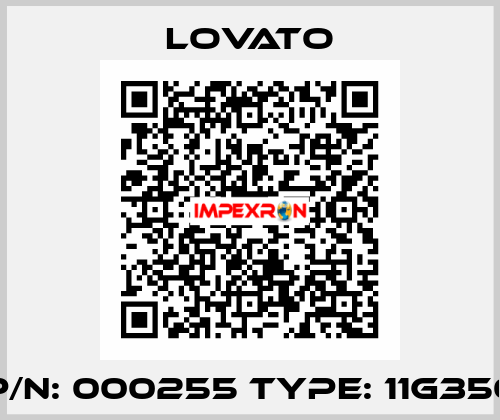 P/N: 000255 Type: 11G350 Lovato