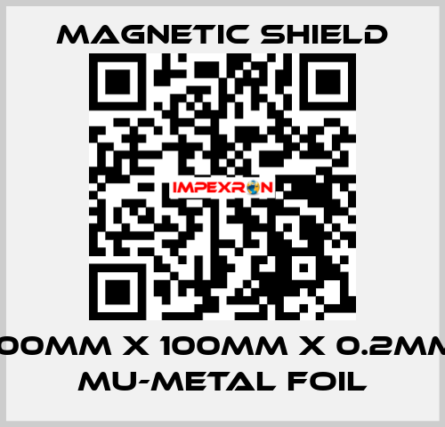 100mm x 100mm x 0.2mm Mu-metal Foil Magnetic Shield