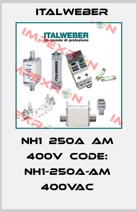 NH1  250A  AM  400V  CODE:  NH1-250A-AM  400VAC  Italweber