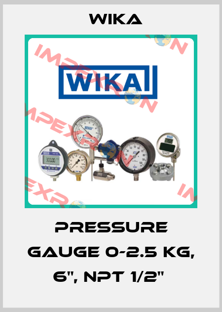 PRESSURE GAUGE 0-2.5 KG, 6", NPT 1/2"  Wika