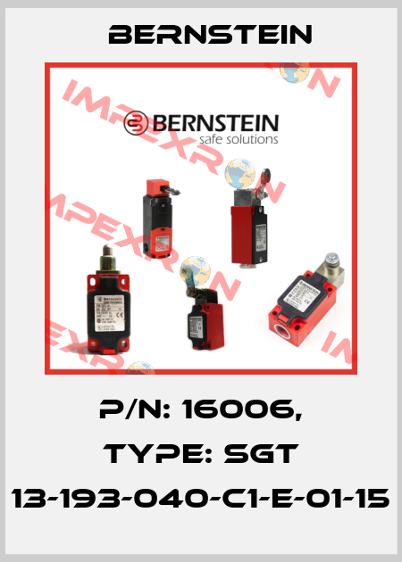 P/N: 16006, Type: SGT 13-193-040-C1-E-01-15 Bernstein