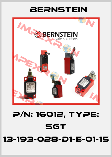 P/N: 16012, Type: SGT 13-193-028-D1-E-01-15 Bernstein