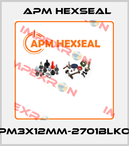 HPM3X12MM-2701BLKOX APM Hexseal