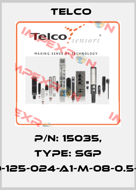 p/n: 15035, Type: SGP 30-125-024-A1-M-08-0.5-J5 Telco