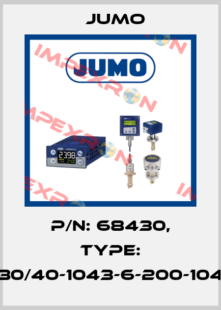 p/n: 68430, Type: 901230/40-1043-6-200-104/000 Jumo