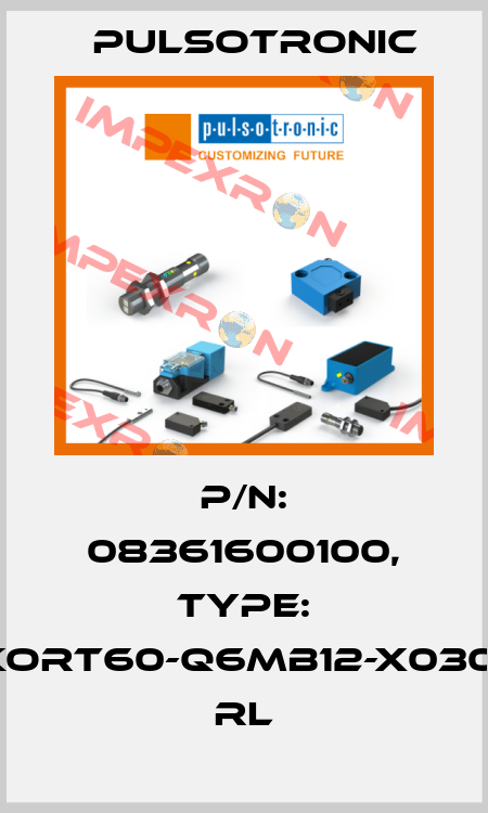 p/n: 08361600100, Type: KORT60-Q6MB12-X0301   RL Pulsotronic