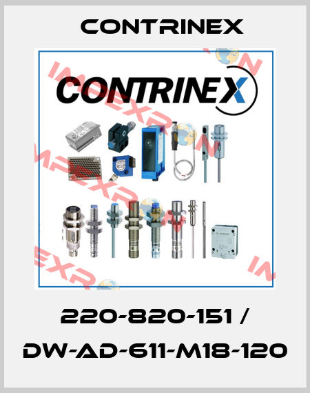220-820-151 / DW-AD-611-M18-120 Contrinex