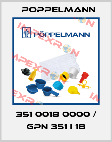 351 0018 0000 / GPN 351 I 18 Poppelmann