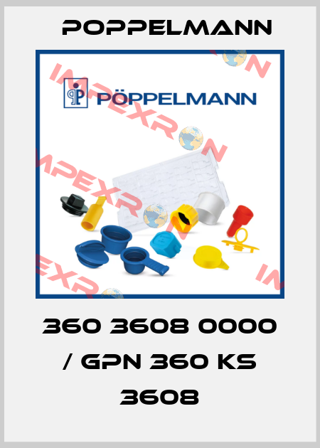 360 3608 0000 / GPN 360 KS 3608 Poppelmann