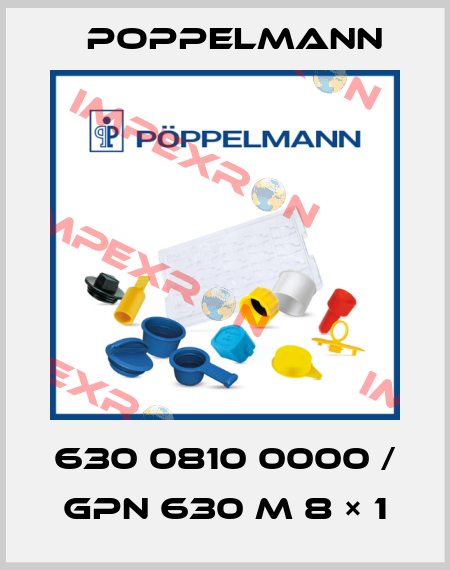 630 0810 0000 / GPN 630 M 8 × 1 Poppelmann