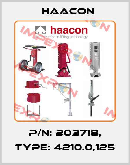 P/N: 203718, Type: 4210.0,125 haacon