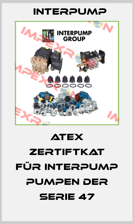 ATEX Zertiftkat für Interpump Pumpen der Serie 47 Interpump