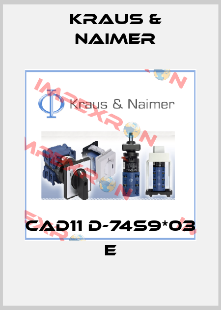 CAD11 D-74S9*03 E Kraus & Naimer