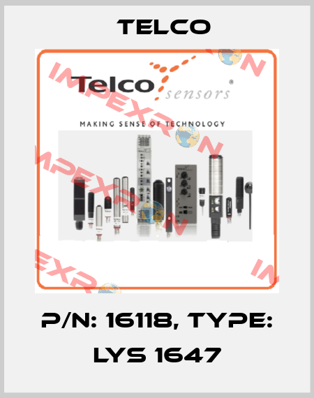 p/n: 16118, Type: LYS 1647 Telco