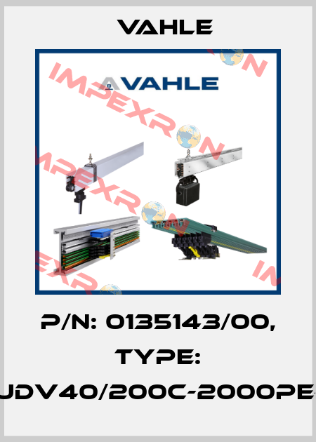 P/n: 0135143/00, Type: DT-UDV40/200C-2000PE-AA Vahle