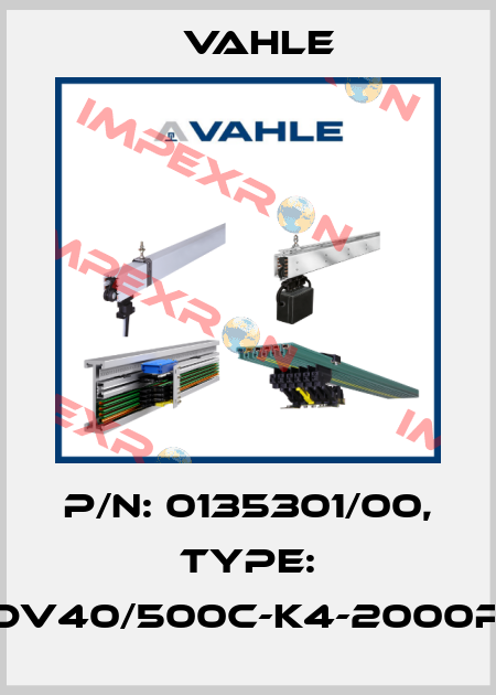 P/n: 0135301/00, Type: DT-UDV40/500C-K4-2000PE-CB Vahle