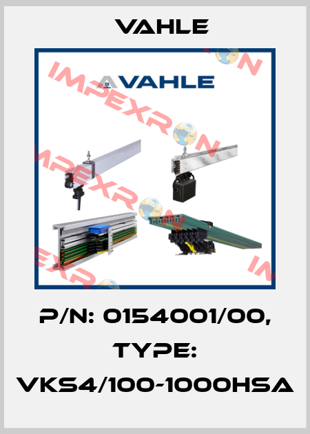 P/n: 0154001/00, Type: VKS4/100-1000HSA Vahle