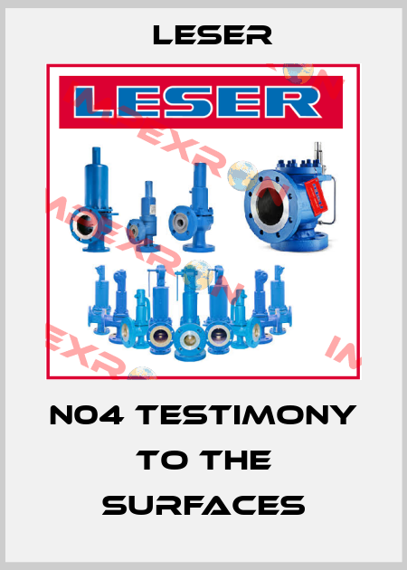 N04 Testimony to the surfaces Leser