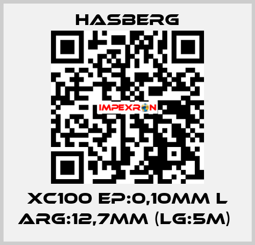 XC100 EP:0,10MM L ARG:12,7MM (LG:5M)  Hasberg