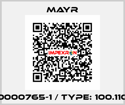 0000765-1 / Type: 100.110 Mayr
