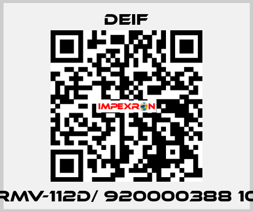 RMV-112D/ 920000388 10 Deif