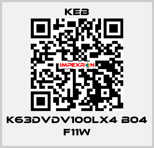 K63DVDV100LX4 B04 F11W KEB