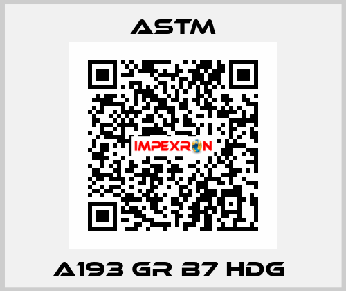 A193 GR B7 HDG  Astm