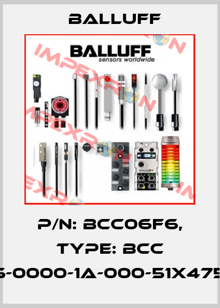 P/N: BCC06F6, Type: BCC M435-0000-1A-000-51X475-000 Balluff
