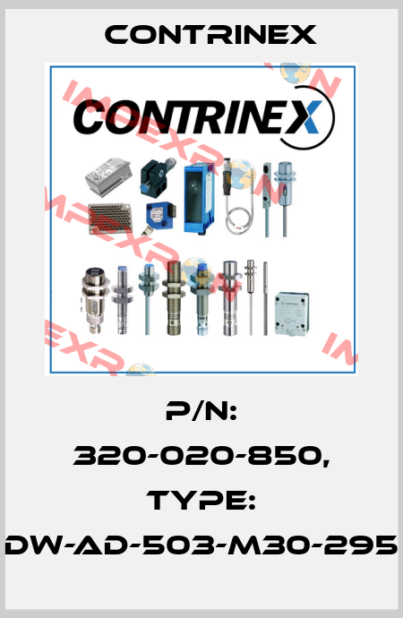 p/n: 320-020-850, Type: DW-AD-503-M30-295 Contrinex