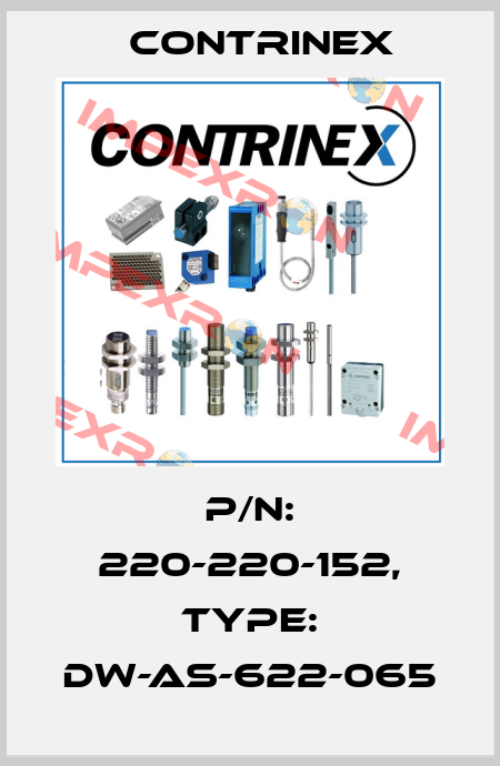 p/n: 220-220-152, Type: DW-AS-622-065 Contrinex