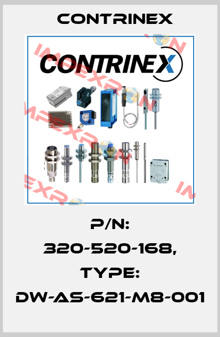 p/n: 320-520-168, Type: DW-AS-621-M8-001 Contrinex