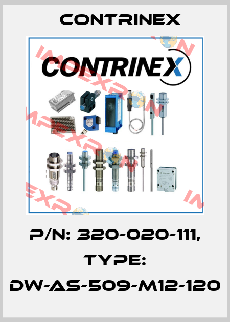 p/n: 320-020-111, Type: DW-AS-509-M12-120 Contrinex